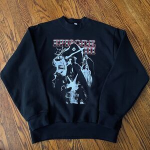 LA Apparel Star Wars Episode 3 14oz Heavy Fleece Made in USA Black Sweatshirt Sm